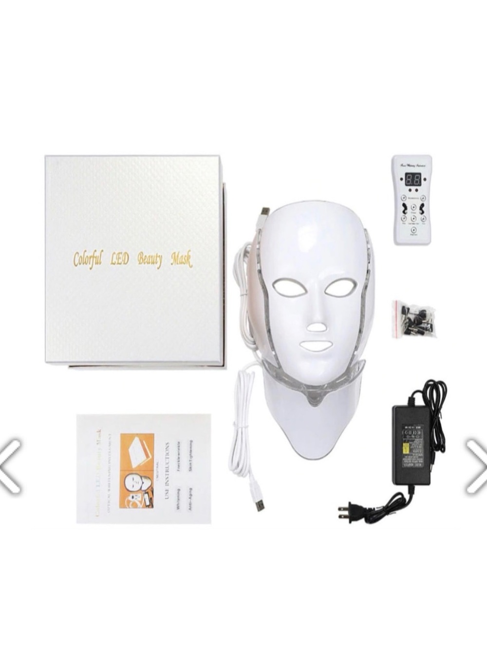 LED Beauty Face Mask - White Color